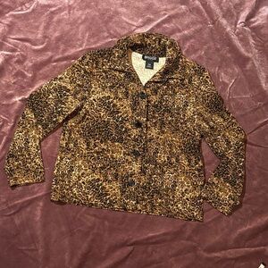 90s Briggs petite medium Cheetah print casual jacket